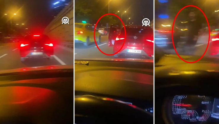 Trafik tartışmasında magandanın saldırısına uğradı: O anları saniye saniye kaydetti