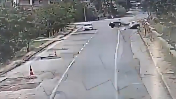 Kayseri'de 2 kişinin hayatını kaybettiği kaza güvenlik kamerasında