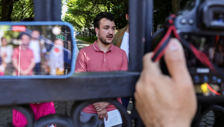 ABD'de Filistinli aktivist Halil, yeni doğan bebeğini bir ay sonra ilk kez kucağına aldı