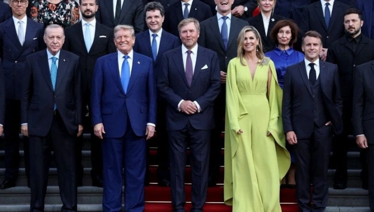 Erdoğan ve Trump NATO aile fotoğrafında bir araya geldi