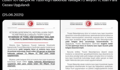 Bakanlık ikinci el otomobil satışı yapanların peşine düştü: 72 milyon Türk Lirası idari para ceza kesti