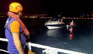Beykoz açıklarında sürüklenen tekne kurtarıldı