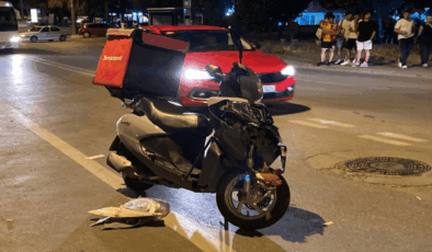 Motokurye ölümden döndü: O anlar kamerada
