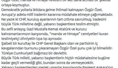 MHP'li isimden Özgür Özel'e tepki