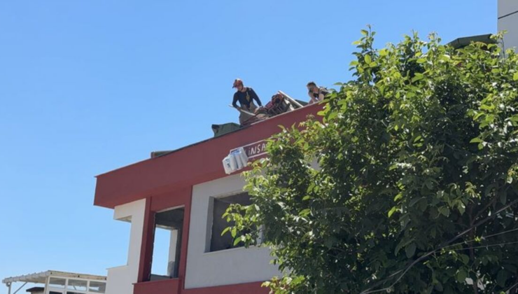 Yük çekerken akıma kapıldı!