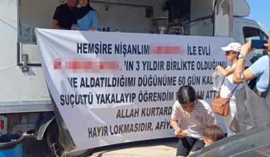 Düğününe günler kala aldatıldığını öğrendi astığı pankart kenti ayağa kaldırdı
