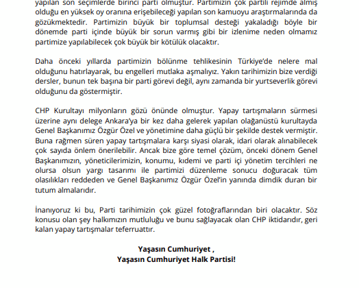 CHP'li eski Genel Başkanlardan ortak bildiri
