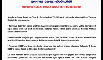 3 gün sonra bu şartı yerine getirmeyen trafiğe çıkamayacak