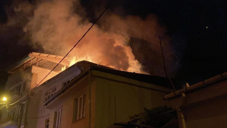 Bursa'da oto tamirhanesinde yangın
