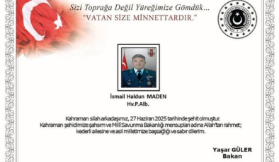 Libya'da görevli pilot albay Maden şehit oldu