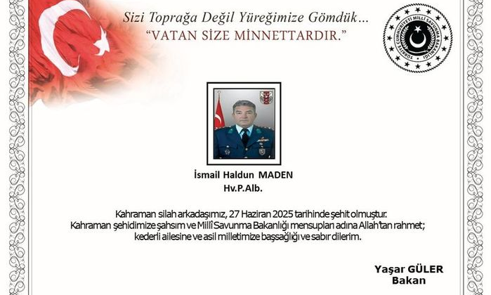 Libya'da görevli pilot albay Maden şehit oldu
