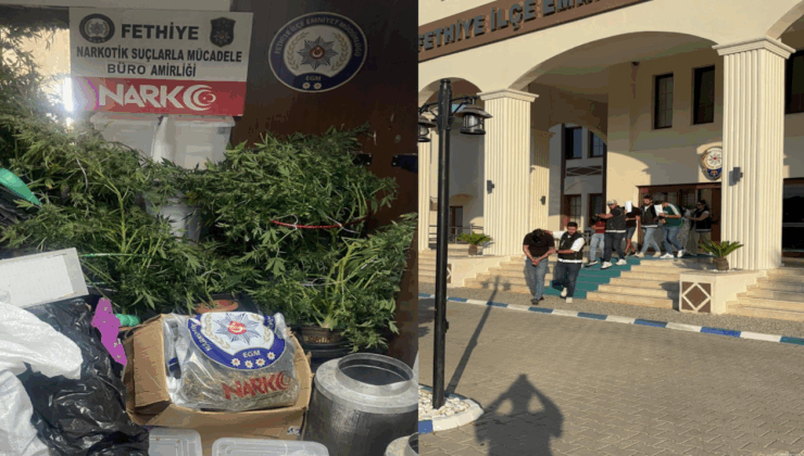 Fethiye’de uyuşturucu operasyonu 5 tutuklama