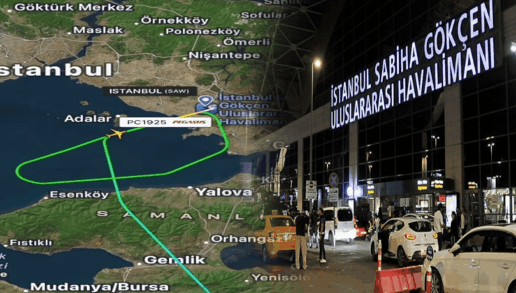Sabiha Gökçen'de alarm! Uçak piste inemedi