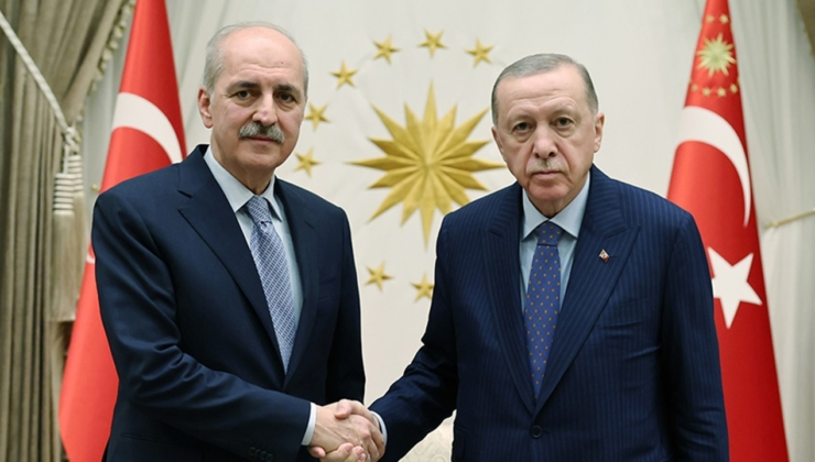 Cumhurbaşkanı Erdoğan, TBMM Başkanı Kurtulmuş'u kabul etti