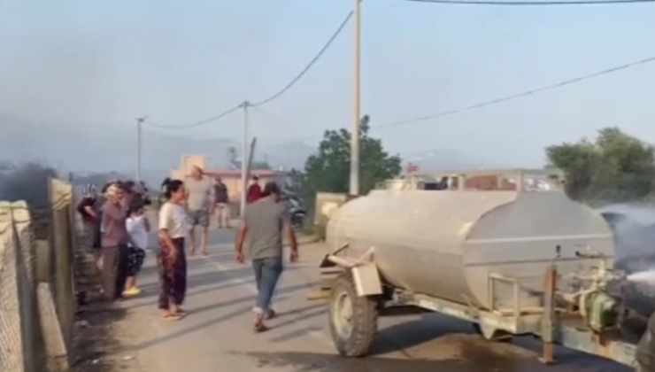 Antalya'da orman yangını, alevler yerleşim yerlerine yaklaştı