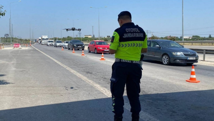 Mersin'de dronlu trafik denetimi: Sürücülere ceza yağdı