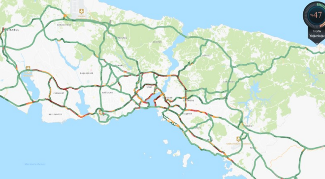 İstanbul'da bayram trafiği: Yoğunluk yüzde 54'e ulaştı