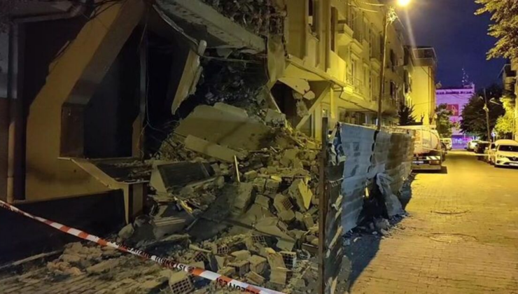 Avcılar'da 6 katlı binada kısmi çökme