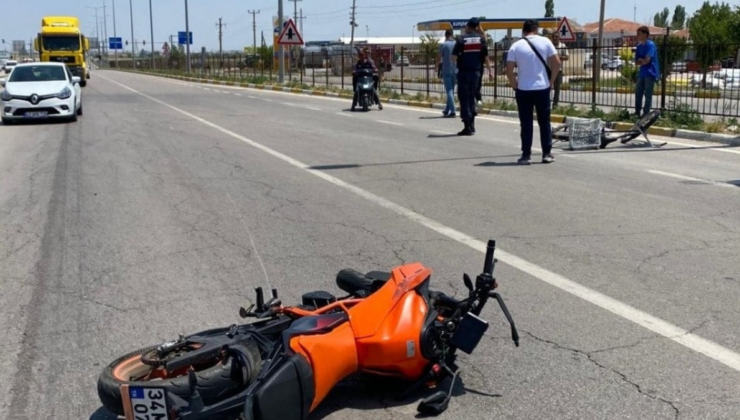 Motosikletin çarptığı bisikletli ağır yaralandı