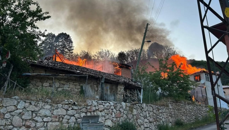 Yangın 4 evi kullanılmaz hale getirdi