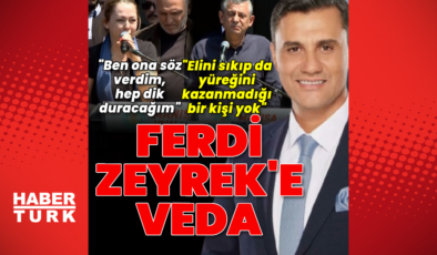 Ferdi Zeyrek'e veda! Belediye önünde tören düzenlendi