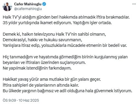 Son Dakika! HALK TV'nin sahibi Cafer Mahiroğlu hakkında yakalama kararı