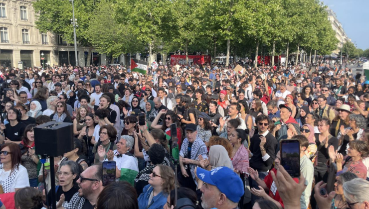 Paris'te Madleen gönüllülerinin serbest bırakılması için gösteri yapıldı