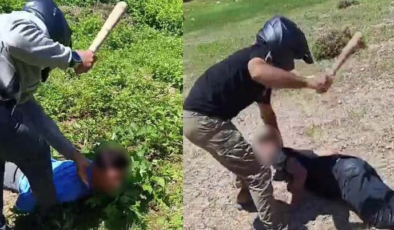 Kasklı saldırgan kamerada! 2 kişiyi öldüresiye dövdü