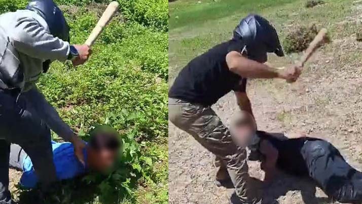 Kasklı saldırgan kamerada! 2 kişiyi öldüresiye dövdü