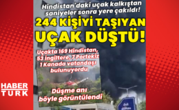 Hindistan'da 244 kişiyi taşıyan uçak düştü