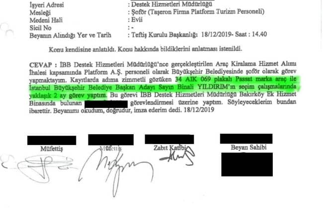 CHP'li Yavuzyılmaz ortaya çıkardı: İBB aracı Binali Yıldırım'ın seçim kampanyasında kullanılmış