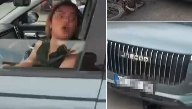 Motosikletli kuryeye çarptı! Kaskını ezip gitti!