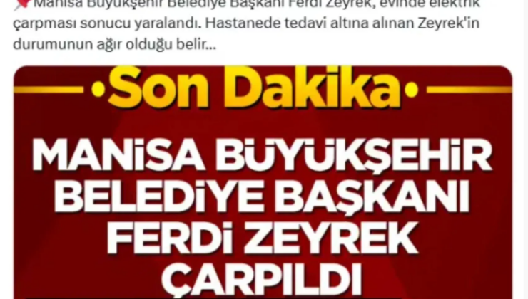 Manisa Büyükşehir Belediyesi'nden Yeni Akit ve Zekeriya Say hakkında suç duyurusu