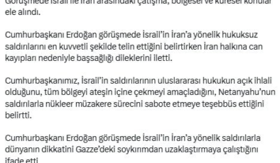 Erdoğan İran Cumhurbaşkanı Pezekişyan ile görüştü