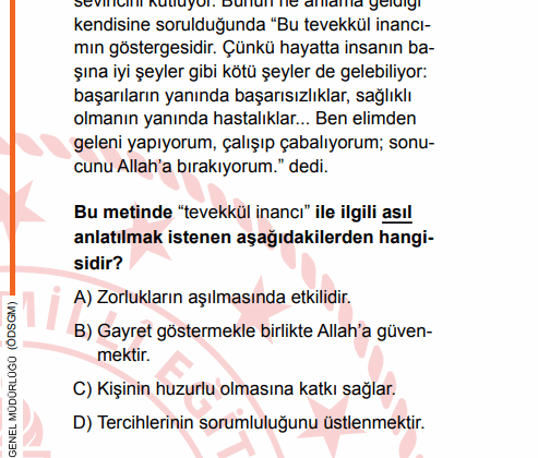 LGS 2025'te Arda Güler'li “tevekkül” sorusu dikkat çekti