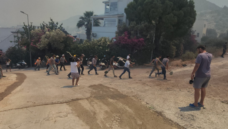 Türkbükü'nde yangın: Bazı vatandaşlar tahliye edildi