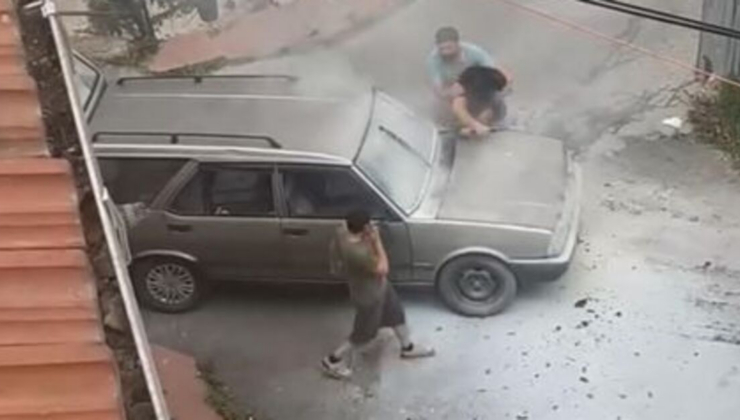 Aracına 'neden yandın' diye saldırdı