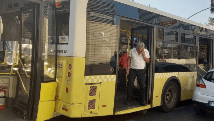 Kırmızı ışıkta duramayan İETT, önündeki otobüse çarptı