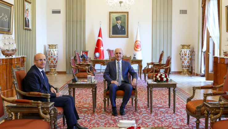 TBMM Başkanı Kurtulmuş, Bakan Şimşek'i kabul etti