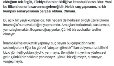 SON DAKİKA: İmamoğlu'nun avukatı tutuklandı