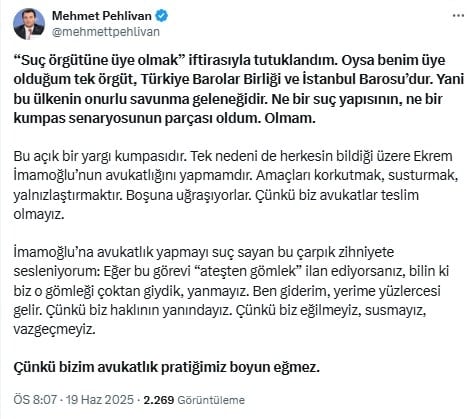 SON DAKİKA: İmamoğlu'nun avukatı tutuklandı