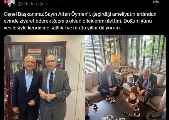 Kılıçdaroğlu’ndan Altan Öymen’e ziyaret