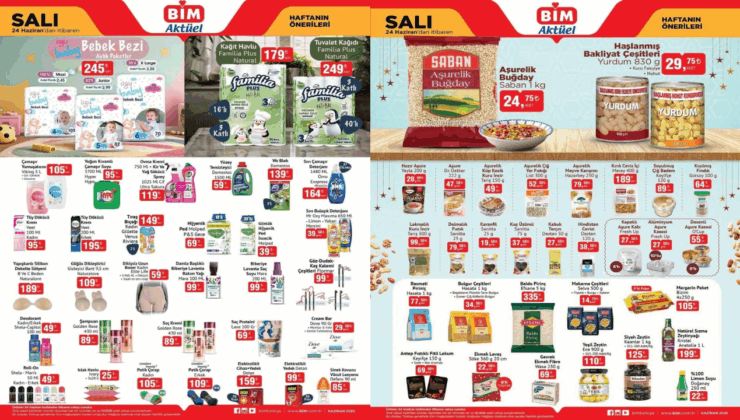 BİM 24 Haziran 2025 Salı indirim kataloğu yayımlandı! 24 Haziran Salı BİM market indirimli ürünler!