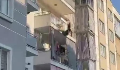 Balkona çıkıp kendini boşluğa bırakan kadın ağır yaralandı