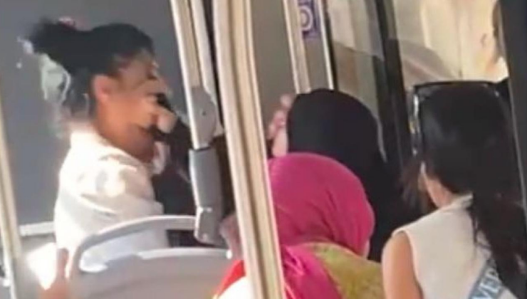 Denizli'de otobüse binen tesettürlü kadına saldırı