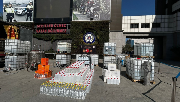 İstanbul'da yaklaşık 19 ton sahte alkol ele geçirildi: 9 gözaltı