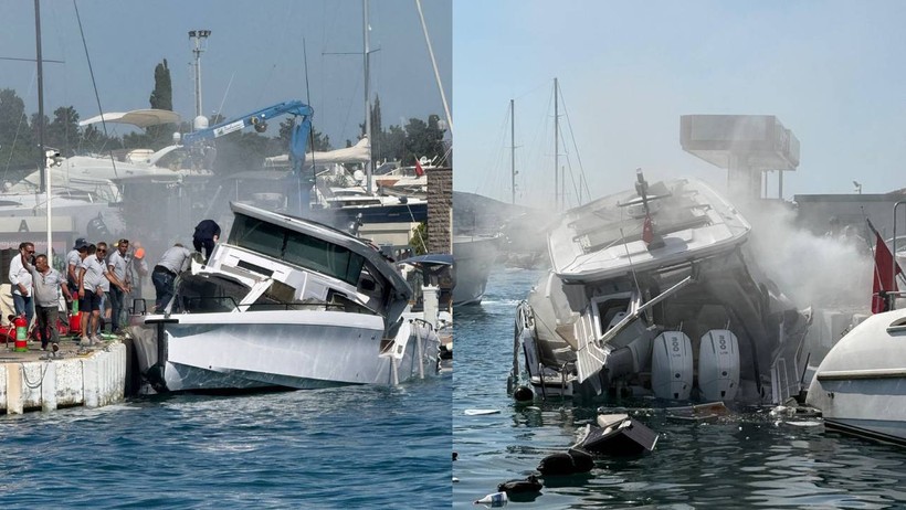 Bodrum'da patlayan lüks teknenin sahibi ünlü iş adamı çıktı - Resim : 1