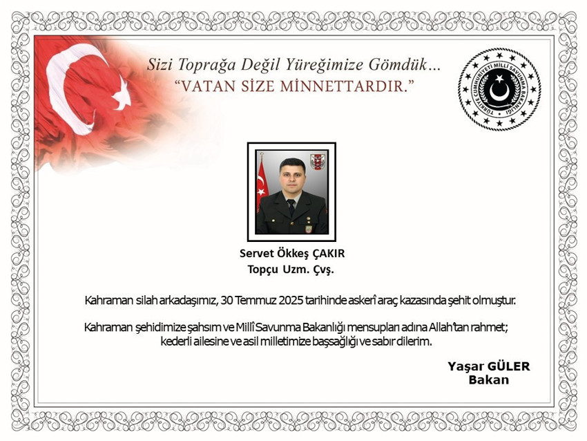Edirne'de araç bakımı sırasında bir asker şehit oldu - Resim : 1