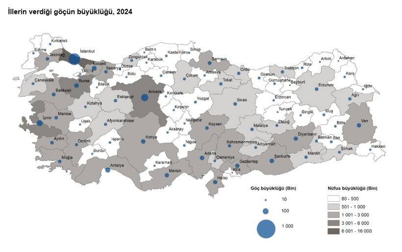 Türkiye'de 2024'te 2 milyondan fazla kişi iller arası göç etti - Resim : 3