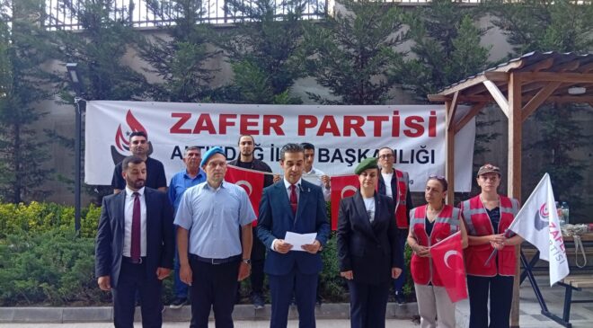 Her Şehidimiz İçin Meydanlardayız ; Zafer Partisi Altındağ İlçe Başkanlığı Şehitlerimiz İçin Toplandı.